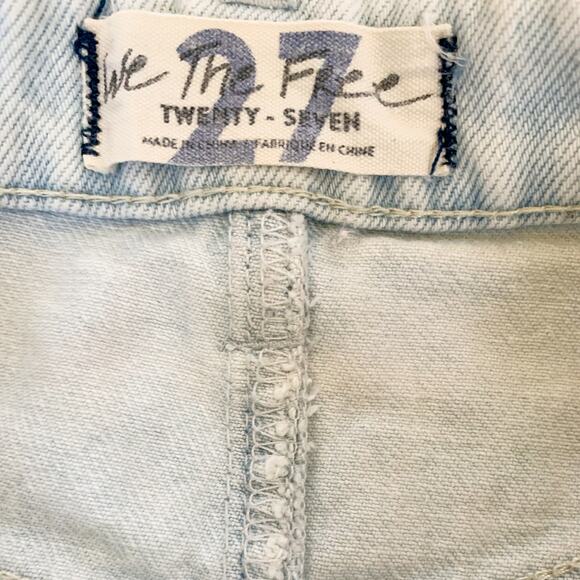 Free People Going Rogue Tidal Wave Denim Skirt 27 - Picture 8 of 10